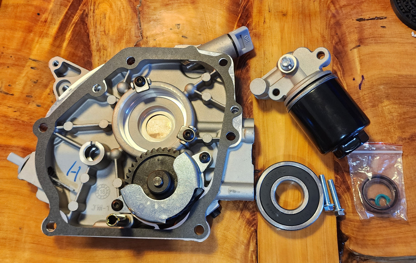 Cast side cover with Oil filter