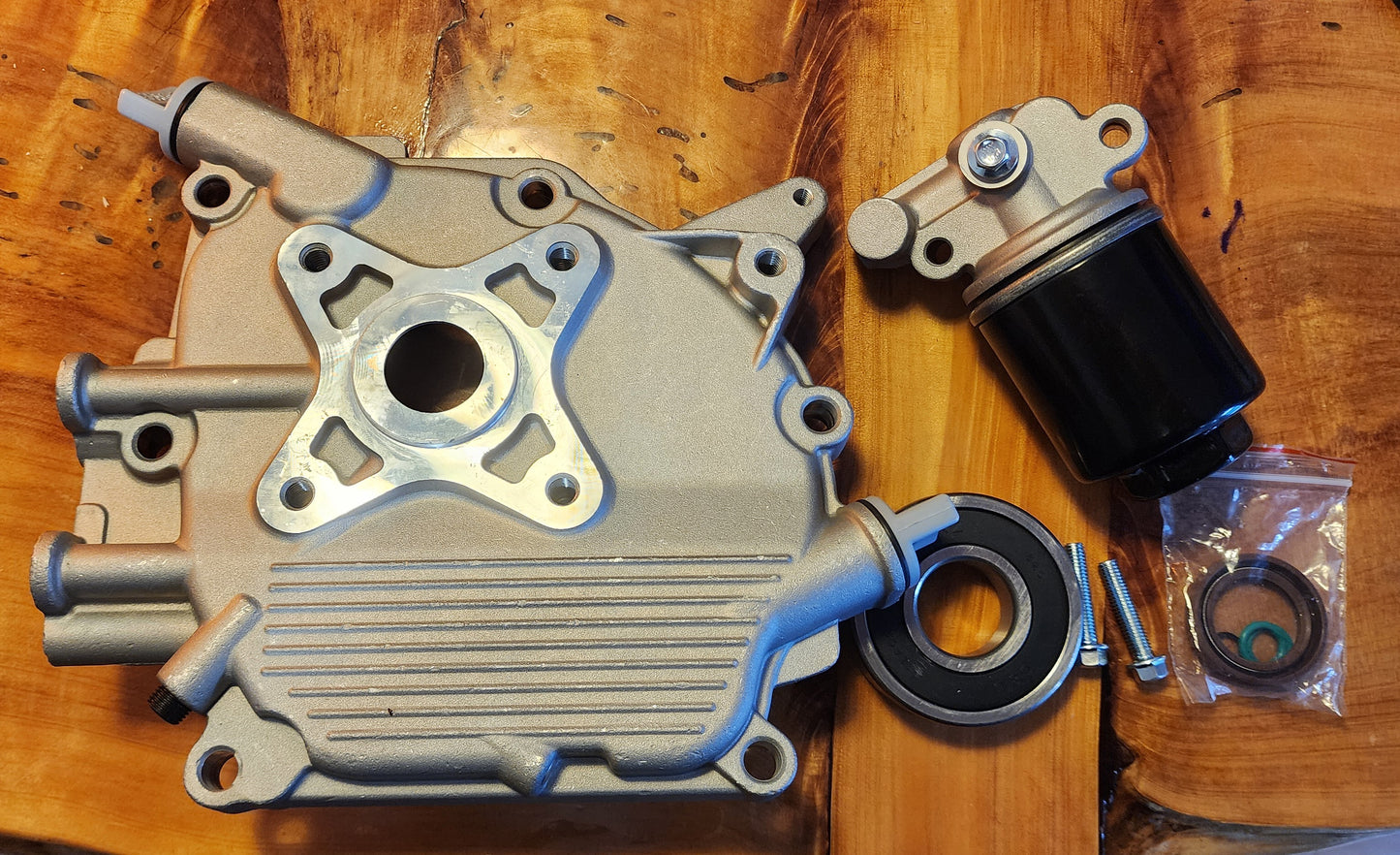 Cast side cover with Oil filter